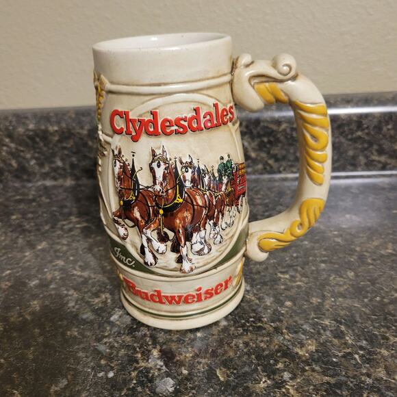 Anheuser Busch Budweiser Holiday Stein 1983 Wheatland, No Box - Picture 2 of 6